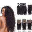 Amazing Star Indian Virgin Hair Bundles with Closure Deep Wave with Closure Thick&Soft Human Hair Bundles with Closure