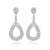 Aiyaya Platinum Plated Double Heart Waterdrop Drop Earrings High Quality