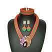 Handmade African Wedding Beads Jewelry Set For Women Mix Color Indian Bridal Statement Necklace Nnigerian Costume Jewelry Set