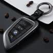 Digalon blade-type BMW new BMW 7 Series metal car key case 18 BMW 5 Series X5 X6 X1 car key bag cover leather keychain moonlight silver