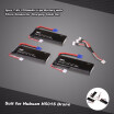 3pcs 74V 2700mAh 10C Li-po Battery with 1pcs Three Connector Charging Cable Set H501S-001 for Hubsan H501S FPV RC Quadcopter