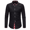 2018 mens shirt fashion business casual shirt mens clothes brand dress shirt high quality Solid color shirt camisa masculina