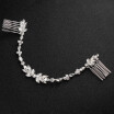 Jonnafe Fashion Crystal Rhinestone Long Hair Comb For Bride Silver Color Wedding Hair Vine Bridal Hair Ornament Accessories