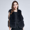 real natural Fox fur vest authentic womens jacket winter fur coat fluffy thermal leather 2018 new shelves discount