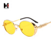 SHAUNA Vintage Punk Style Women Oval Sunglasses Spring Decoration Fashion Men Goggle Glasses UV400