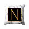 Fundas de almohada modernas 45 * 45 Carta de palabra del alfabeto de oro Patrón de almohada de mármol blanco Funda de almohada Súper suave funda de sofá cama Protec Fundas de almohada modernas 45 * 45 Carta de palabra del alfabeto de oro Patrón de almohada de mármol blanco Funda de almohada Súper suave funda de sofá cama Protec