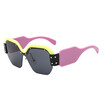 SHAUNA New Colors Fashion Women Half Frame Sunglasses Men Blue Tinted Square Lens Glasses UV400