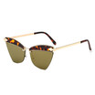 SHAUNA Fashion Half Frame Women Cat Eye Sunglasses Retro Ladies Glasses UV400