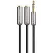 Kaiboer KBE-SM-13053 35mm stereo two-tone cable extension line black 02 meters