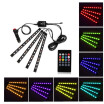 14pcs car led colorful indoor atmosphere light 12sled voice-activated remote control car foot lamp RBG chassis light