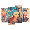 HD Printed 4-Panel Unframed Egyptian Wall Painting Pattern Canvas Painting Wall Art Modular Pictures Decor for Home Living Room Be