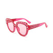 SHAUNA Luxury Heart-shaped Crystal Women Sunglasses Brand Designer Oversize Sun Glasses UV400