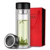 Fuguang Shanghao series double insulated glass high-end business gift box water cup with filter portable transparent cup 400ML black