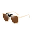 SHAUNA Double Colors Frame Fashion Women Square Sunglasses Retro Men Glasses UV400