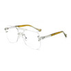 SHAUNA Anti-Blue Rays Women Rimless Glasses Frame Classic Men Men Eyeglasses UV400
