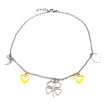 Four Leaf Clover Heart Shape Charm Bracelet