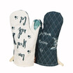 Yuan Yuan thickened microwave oven gloves printing embroidered two baking