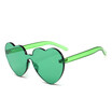 SHAUNA Oversize Cute Candy Color Women Heart Sharp Sunglasses Fashion Thick Lens Shades UV400
