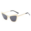SHAUNA Fashion Metal Frame Women Cat Eye Sunglasses Trending Clear Red Lens Glasses UV400