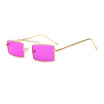 SHAUNA Wide Bridge Women Square Sunglasses Rivet Men Clear Red Green Eyeglasses UV400