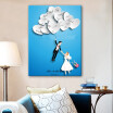 Guest Signature DIY Party Gift Wedding Canvas Signing Board Canvas Painting - Follow The Balloon to Fly Wedding Decoration