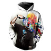 QYDM052Mens Hoodie 3D Printed Women Pullover Sweater