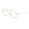 SHAUNA Unique Double Rims Women Round Sunglasses Fashion Men Clear Yellow Lens Shades UV400
