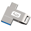 LD-UD014 32G USB30 type-c dual interface full metal rotating mini mobile computer dual-use flash drive silver