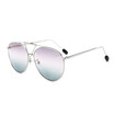 SHAUNA Oversize Double Bridges Women Round Sunglasses Unique Ladies Clear Red Lens Shades UV400