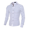 Camisa De Hombre De Zogaa New Slim Manga Larga Casual