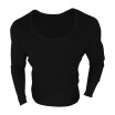 Pure Color Long Sleeved Round Collar Knitwear for Men