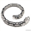 Hpolw Heavy Mens Stainless Steel Link Bracelet - Silver - 88 Inch