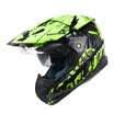 MT HELMETS 628A motorcycle helmet double lens off-road helmet winter personality cool men&women rally car full helmet helmet black green slap XL code