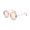 SHAUNA Trending Little Bee Decoration Candy Color Women Round Sunglasses Fashion Men Glasses UV400