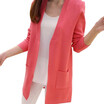 Women Long Cardigan Slim Pocket Loose Knit Sweater Outwear Coat