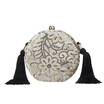 Fawziya Sequin Embroidery Clutch Purses For Women Velvet Tassel Handbags