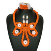 Wedding African Beads Jewelry Set Handmade Red Imitation Coral Fashion Women Necklace Nigerian Bridal Beads Costume Jewelry Sets