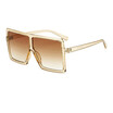 SHAUNA Oversize Flat Top Women Square Sunglasses Brand Designer Fashion Men Gradient Lens Shades