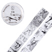 Kinbor hand book&paper tape 20mm7m hand book sticker decorative tape Black pink - plaster DTB64332