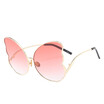 SHAUNA Oversize Butterfly Sunglasses Women Pink Mirror Unique Glasses UV400