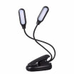 10 LED 2 Light Colors 3 Illumination Modes Table Lamp Desk Light with Clamp Clip Base Flexible Bendable Bendy Tube with USB Chargi