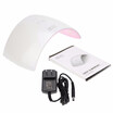 Abody LED UV Lamp Nail Gel Dryer Fingernail Toenail Gel Curing White Light Nail Art Painting Salon Tool 24W UK Plug Pink