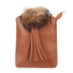 Fawziya Rabbit Pom Pom Bucket Bag Crossbody Tassel Women Handbags