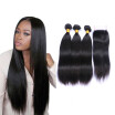 Kapelli Hair Indian Virgin Hair With Closure 3 Bundles Straight Hair With Closure 4"x4 " Lace Closure With Bundles Hair