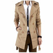 2018 Trench Coat Men Classic Double Breasted Mens Long Coat Masculino Mens Clothing Long Jackets & Coats British Style Overcoat