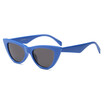 SHAUNA Fashion Women Cat Eye Round Sunglasses Retro Men Sky Blue Glasses UV400