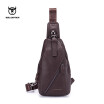 BULLCAPTAIN 2018 hombres hombro bolsos marca casual bolsas de mensajero moda masculina cuero genuino Crossbody bolso hombres pecho