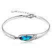 Women Charm Bracelets Fashion Jewelry Korea Trendy Accessories Blue Crystal Elegant Bracelets WHBD25