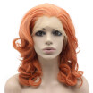 Iwona Synthetic Hair Lace Front Shoulder Length Wavy Rose Golden Wig