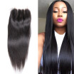 WENDY HAIR Brazilian Straight Soft Virgin Human Hair 44 Top Lace Closure Three Part Natural Black 1B 25-50g